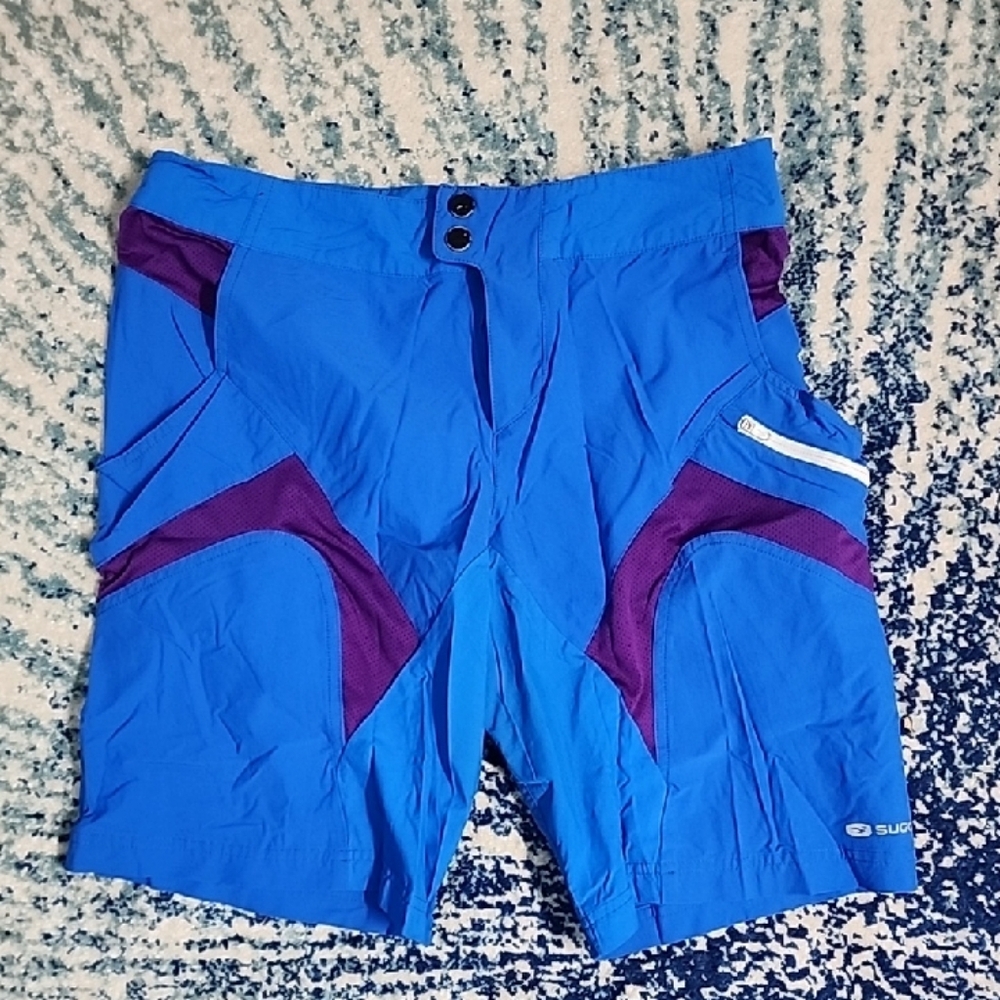 SUGOI Blue and Purple Athletic Shorts